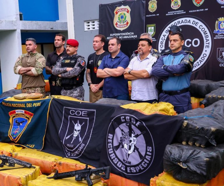 Roberto Cidade enaltece Forças de Segurança por apreensão de 2,5 toneladas de entorpecentes no Amazonas