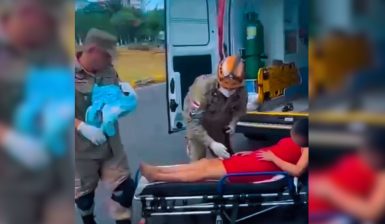 Correria contra o tempo: mãe dá à luz em carro de aplicativo e recebe atendimento dos bombeiros ainda no local